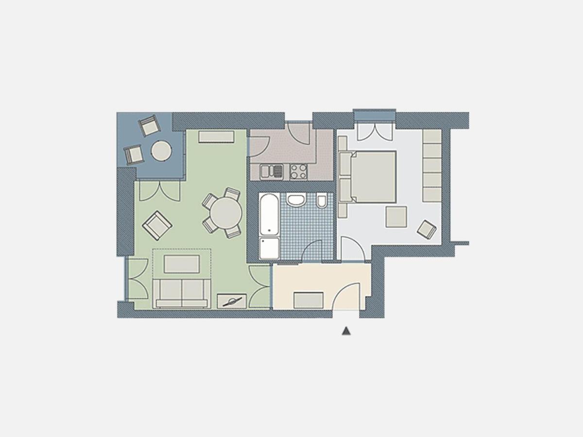 Kaiservillen - Mit 1 Schlafzimmer Und Terrasse D104